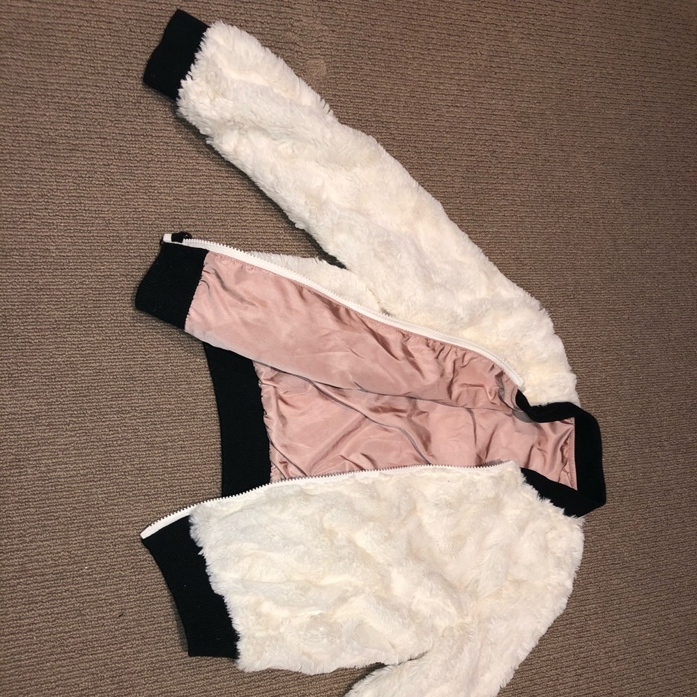 Girls size 10-12 reversible bomber jacket